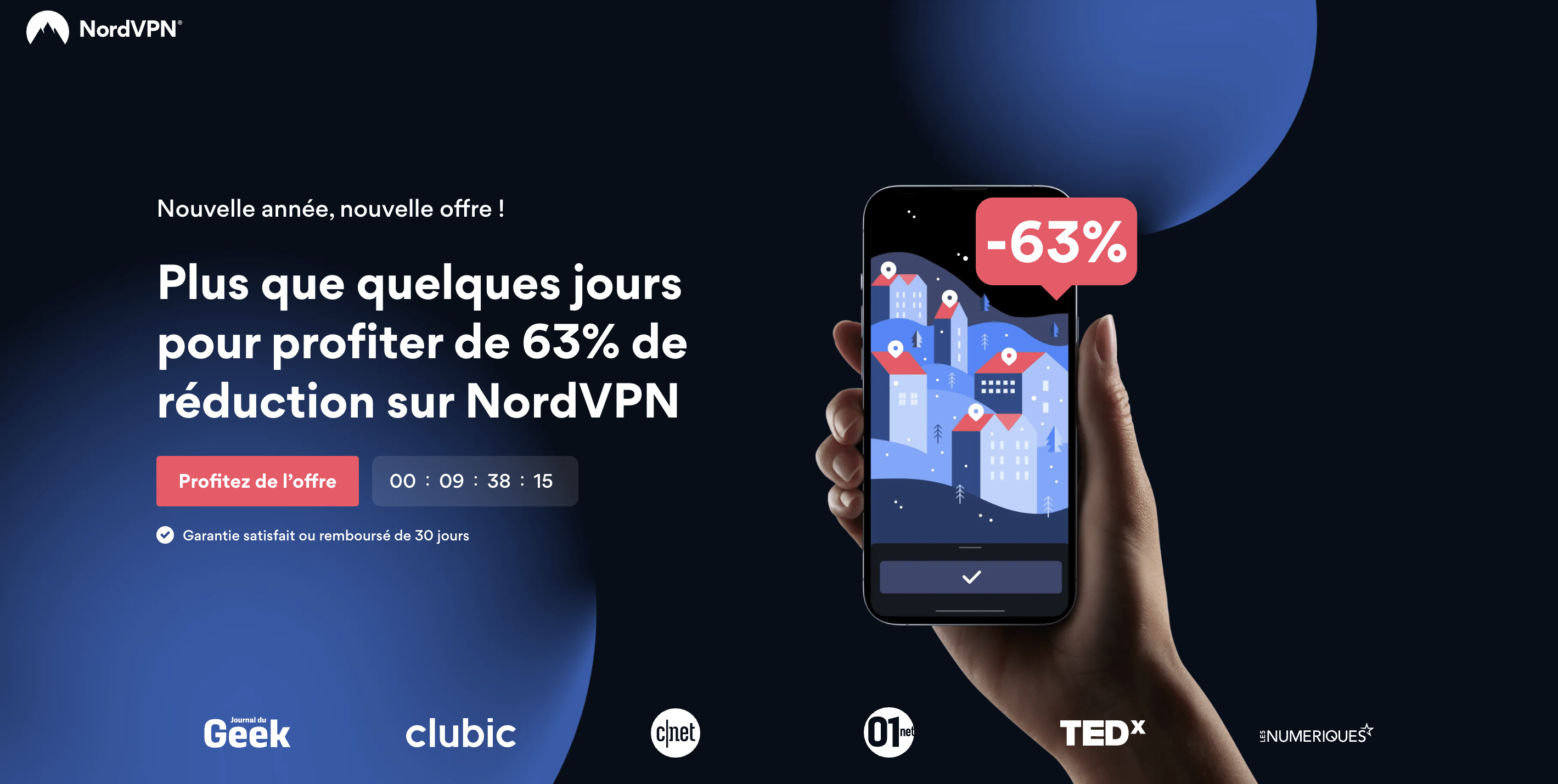 NordVPN French Homepage