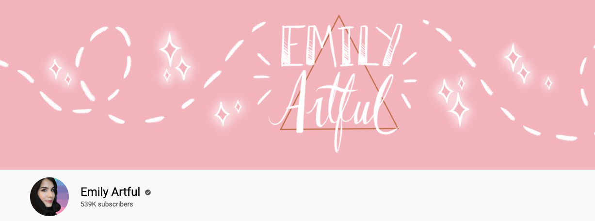 Emily Artful Youtube banner