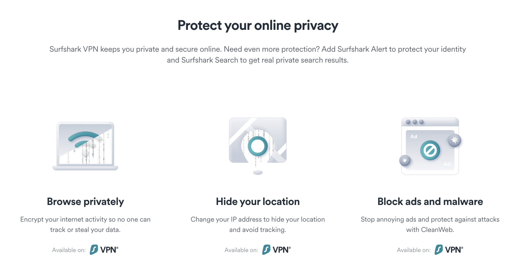 Surfshark VPN features