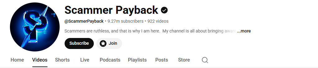 Scammer Playback Youtube channel