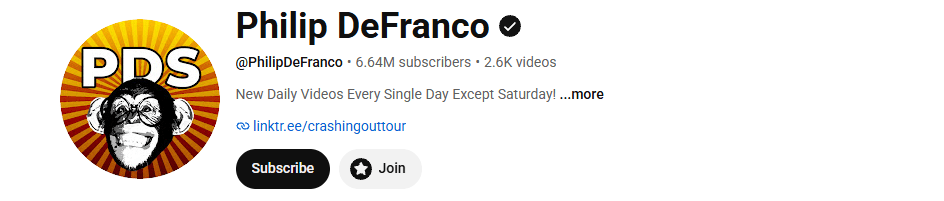 Philip DeFranco YouTube channel