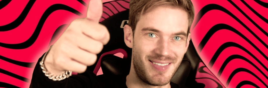 PewDiePie giving a thumbs-up