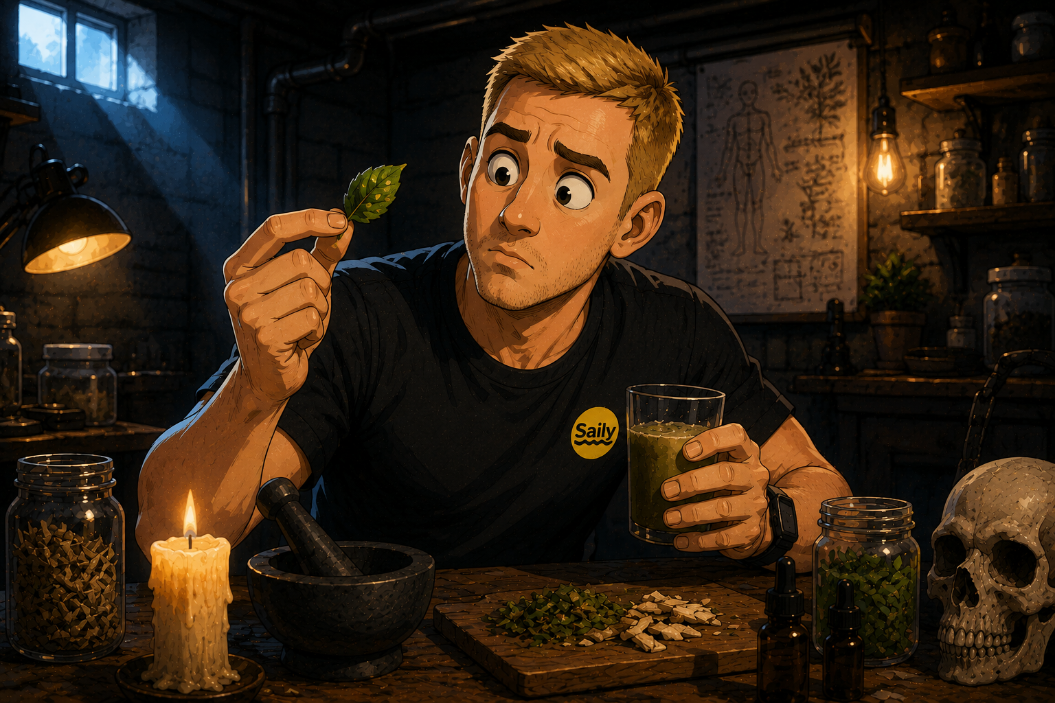 Video creator Tomatolix experimenting with herbs