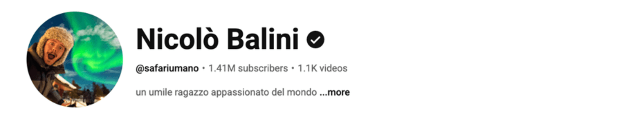 Nicolo Balini YouTube channel cover
