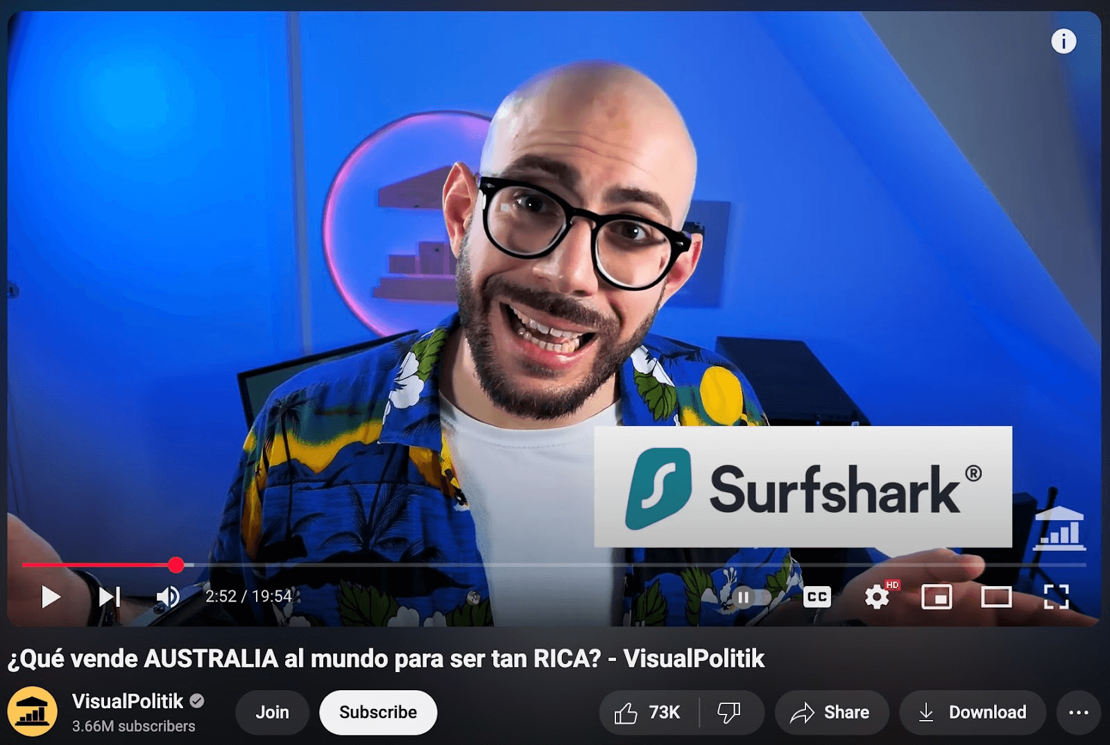 Visual Politik promoting Surfshark