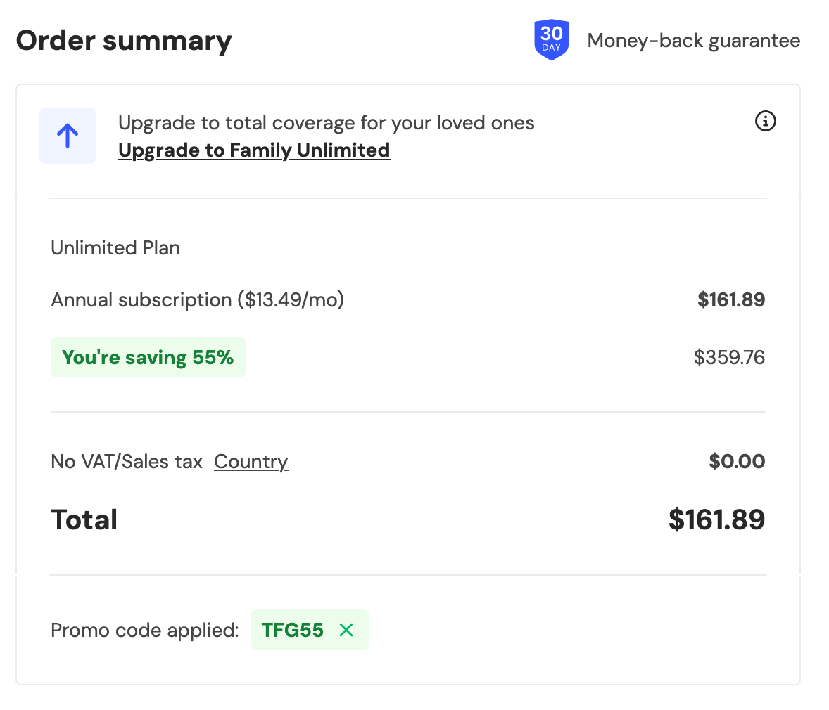 Incogni checkout with the deal 55% off. 