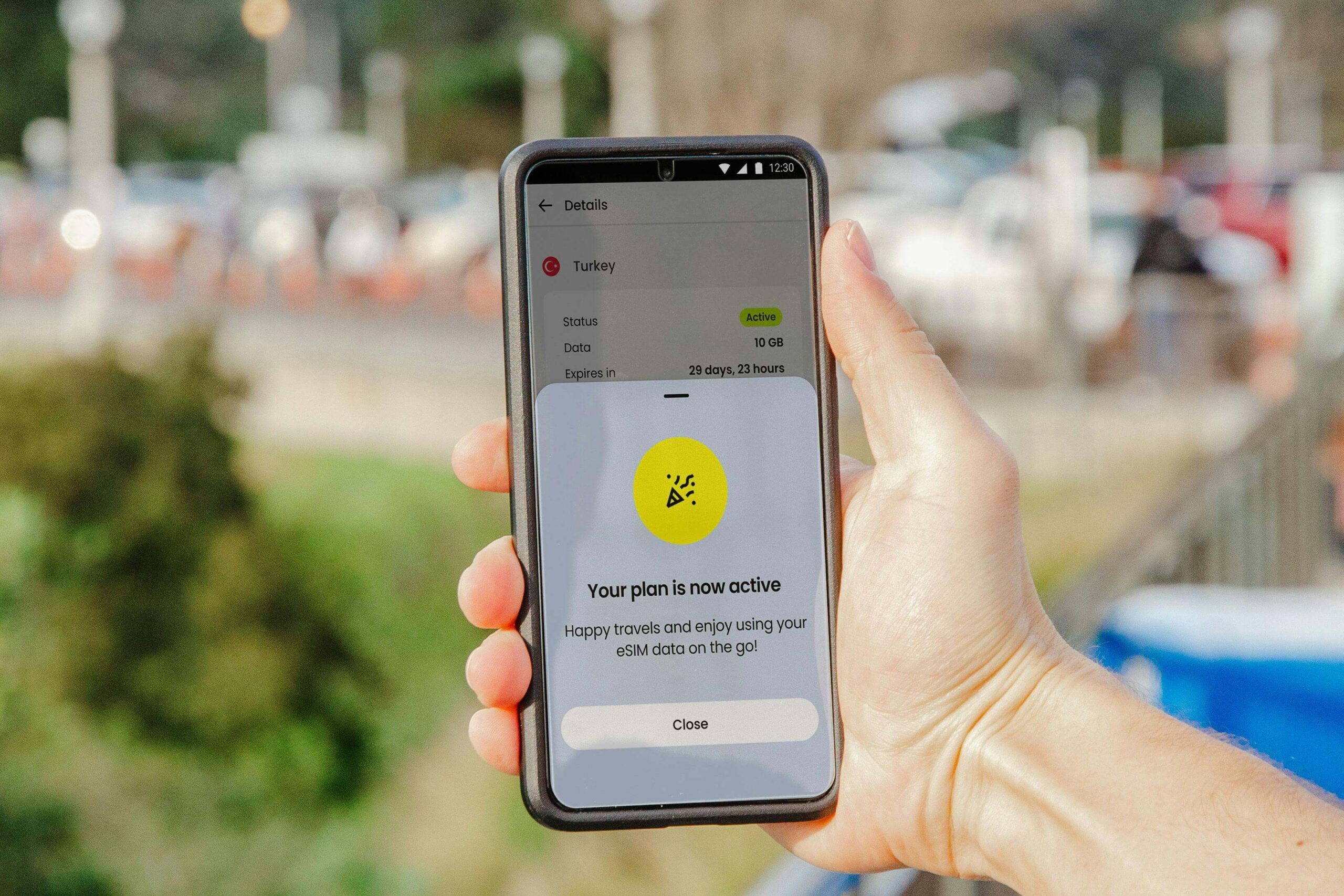 eSIM activation confirmation 