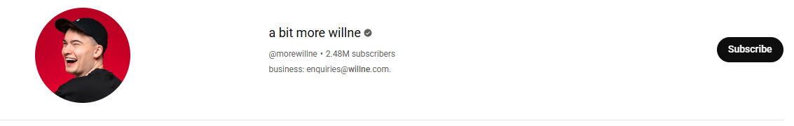 a bit more willne Youtube channel