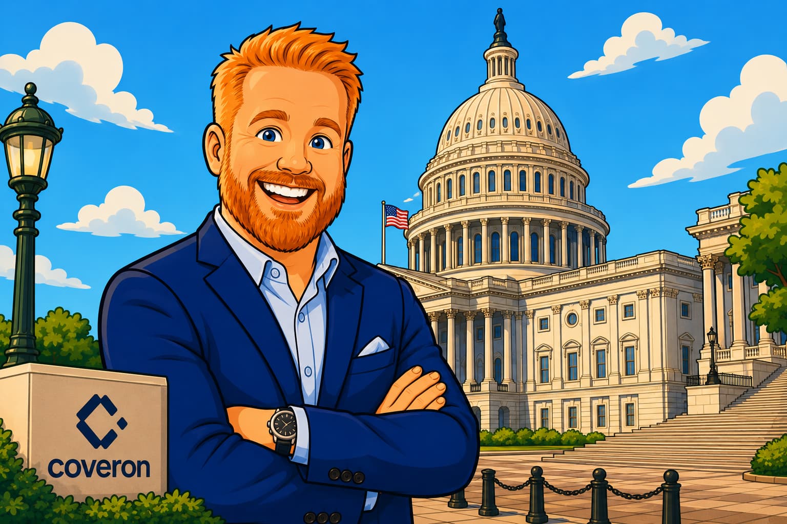 Social justice influencer Jesse Dollemore standing in front of US Capitol